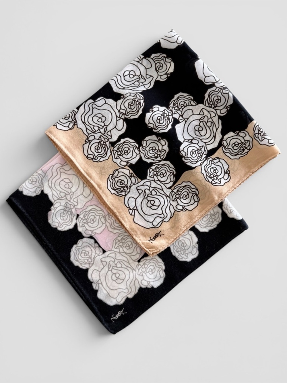 Set of 2 Yves Saint Laurent Cotton Bandanas